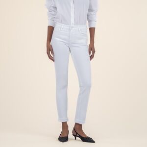 Kut from the Kloth Catherine Boyfriend Optic White Jeans Size 6 Mid Rise